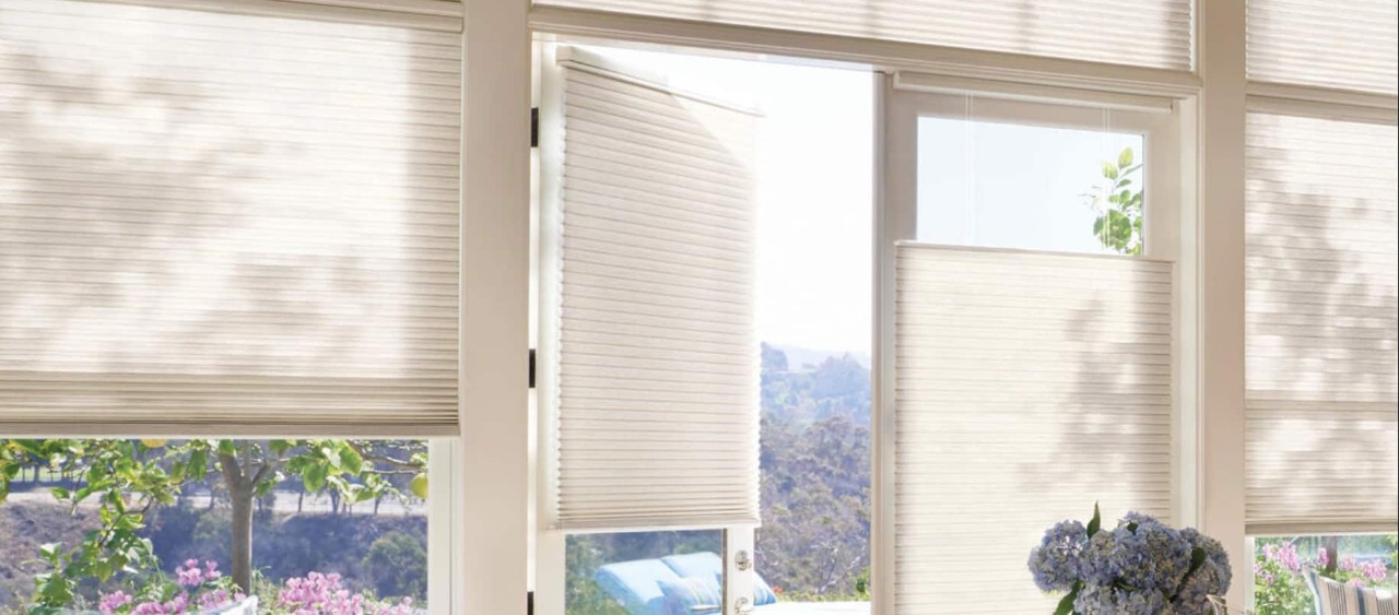 Shades near Tucson, Arizona (AZ), that are custom made for French doors, including honeycomb shades.