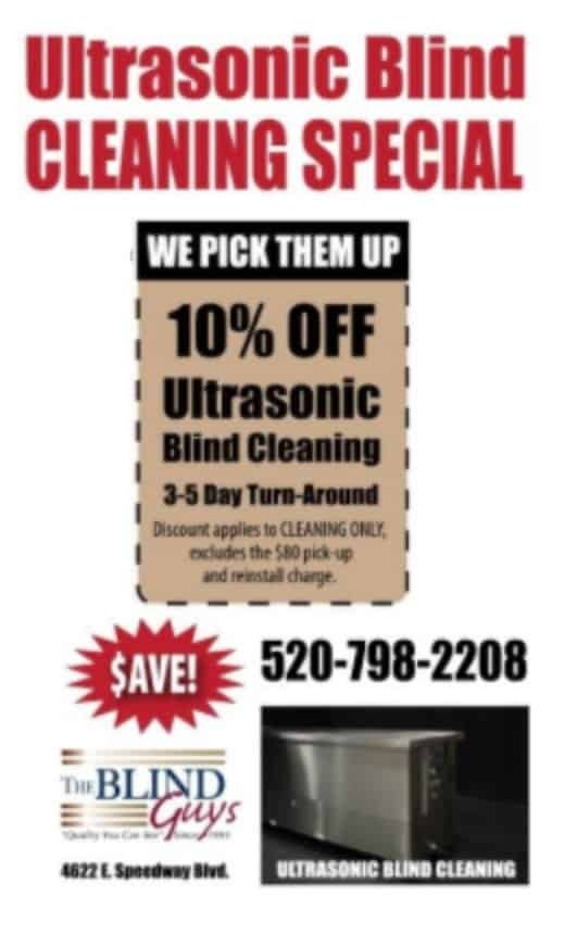 Ultrasonic Blind Cleaning Special Near Tucson, Arizona (AZ)