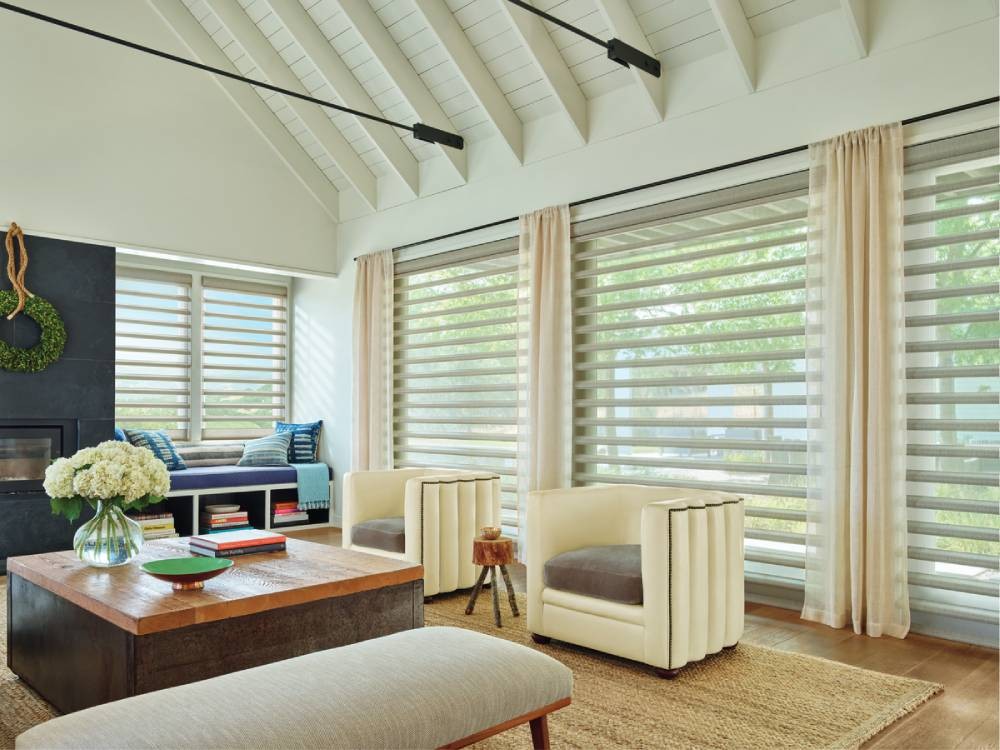 Hunter Douglas Pirouette® Sheer Shades with The Alustra® Collection Fabric